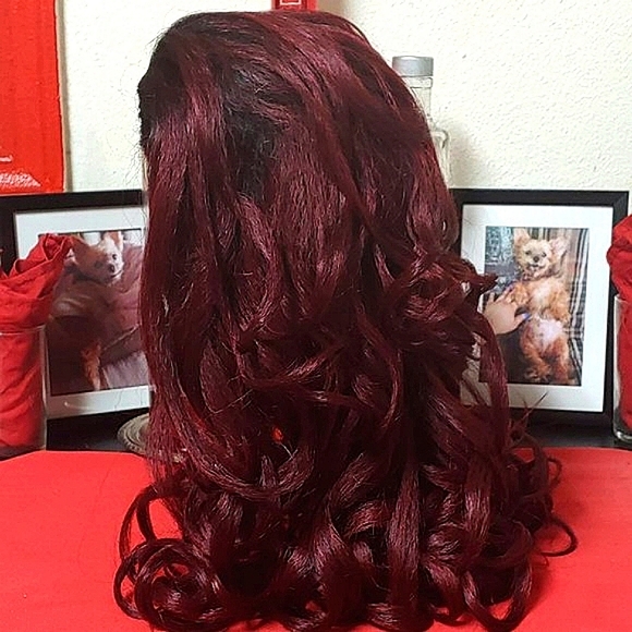 Outre Converti-Cap Half-Wig: Gimme Glamour (Color Available: DR Red Velvet) - Picture 9 of 16